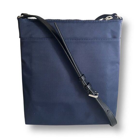 Marc Jacobs Blue Nylon Leather-Trimmed Crossbody Bag Adjustable Strap Pockets - Picture 5 of 15